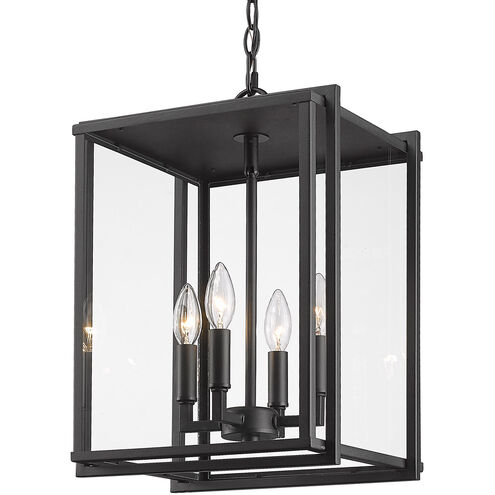 Tribeca 4 Light 12 inch Natural Black Outdoor Pendant